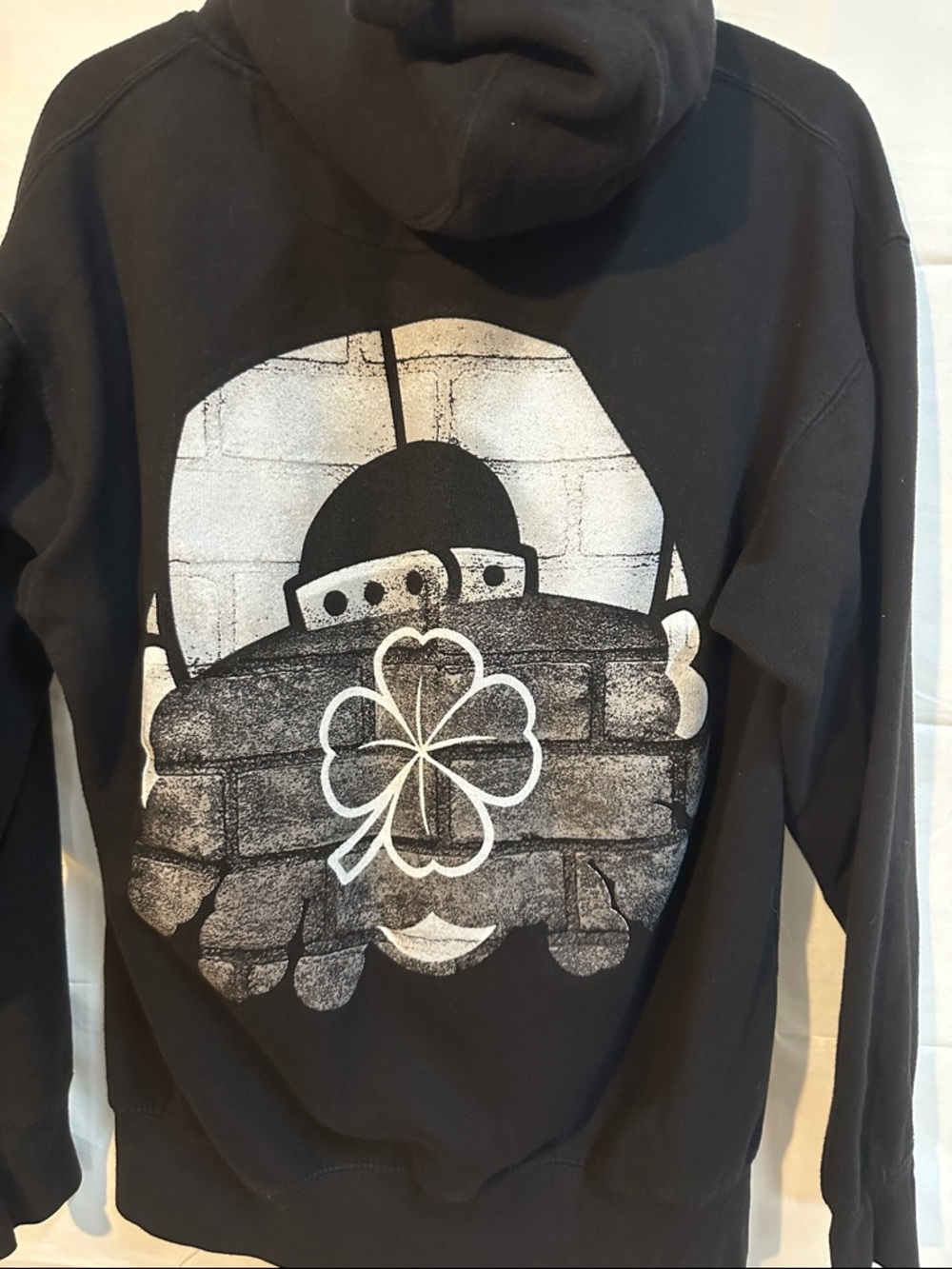 Black Graphic Hoodie - Men's/Teen Hooded Sweatshirt - Picture 2 of 2